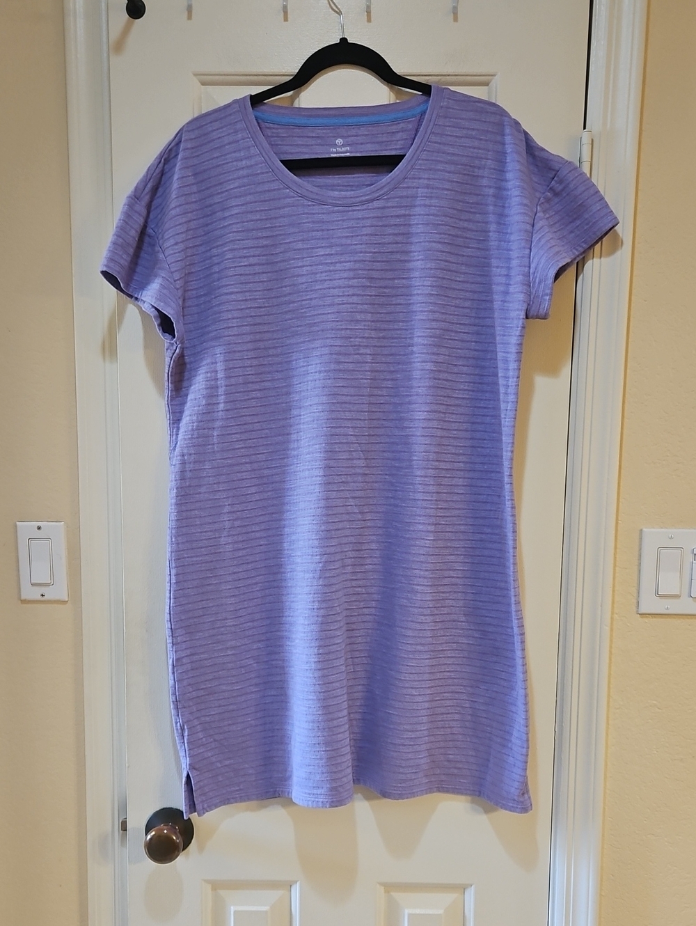 Talbots Lavender Striped Mini Dress